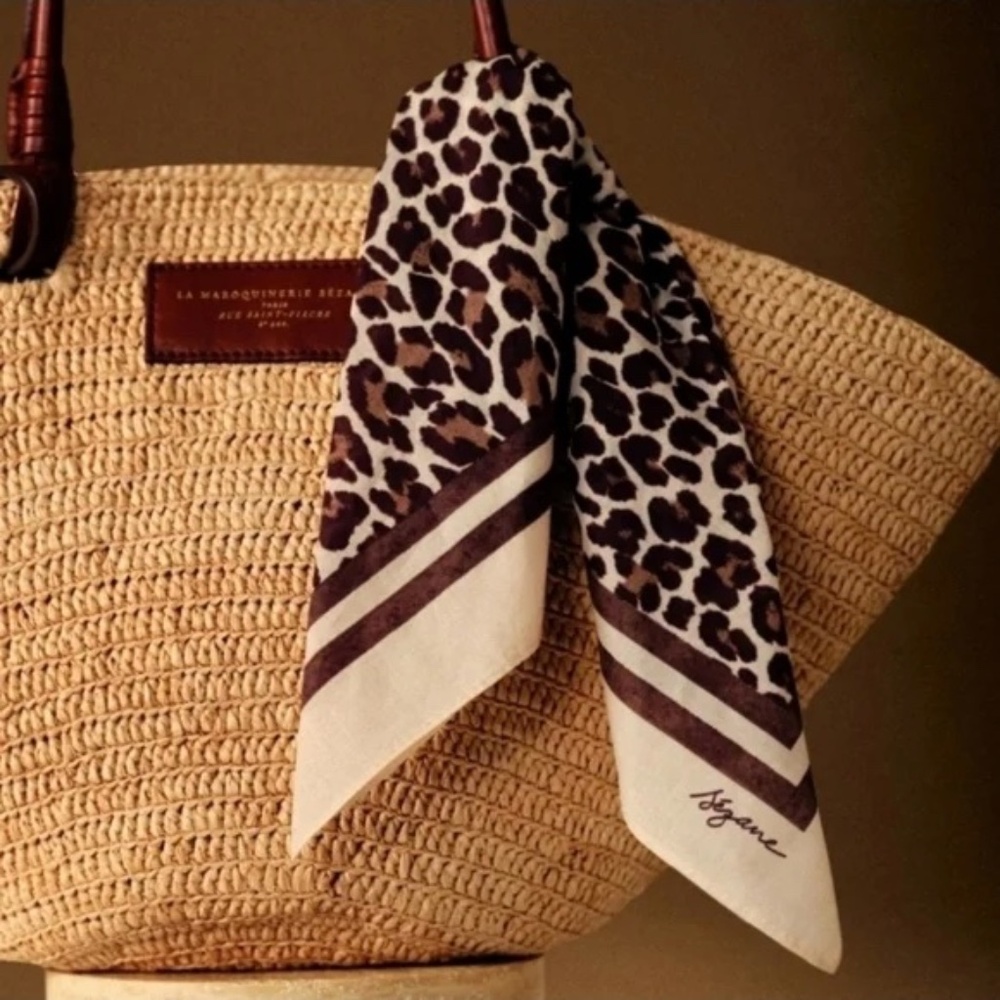 NWOT Sezane Leopard Scarf